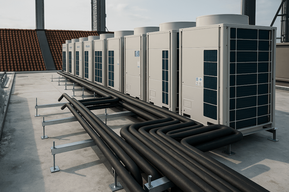 VRV air conditioning refrigerant piping work for a suitable project in Meerut